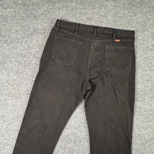 Wrangler Rustler Rugged Wear Jeans Mens‎ 38x30 Black Straight Leg Workwear Denim